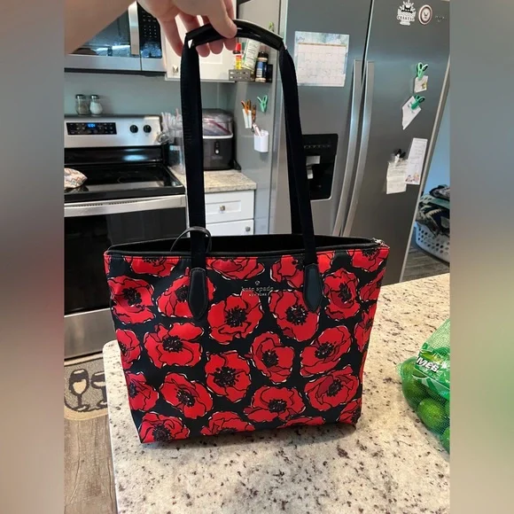 Kate Spade Mel Poppy Printed Packable Tote - Picture 3 of 10